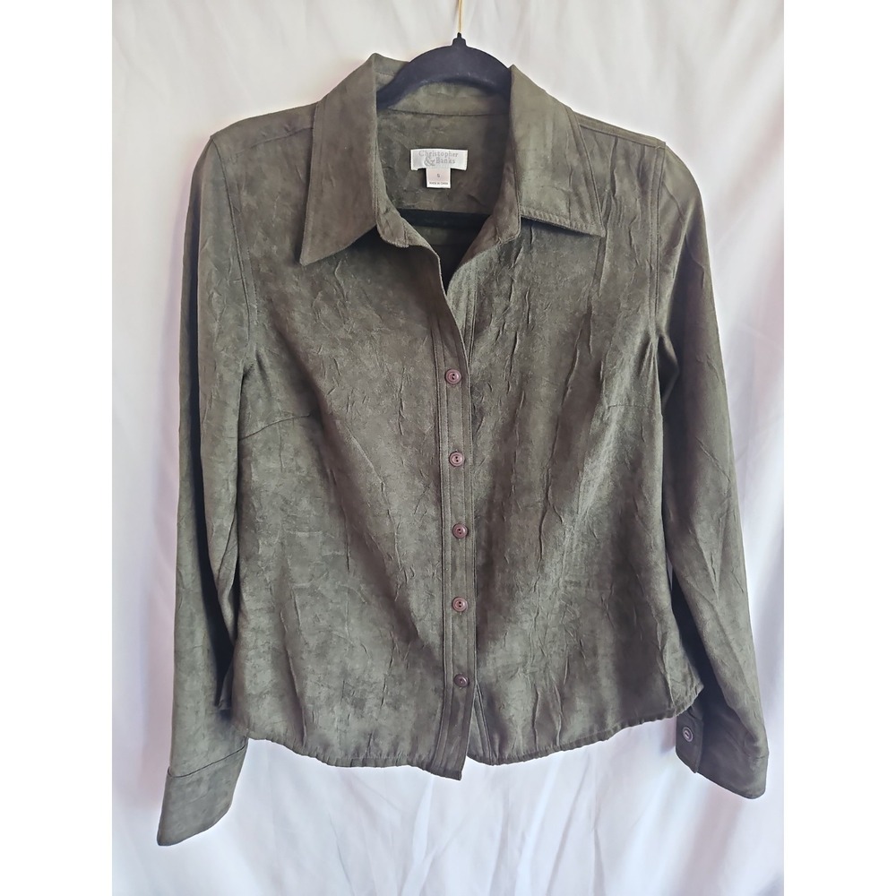 Christopher And Banks Size Small Green Blouse Very Soft